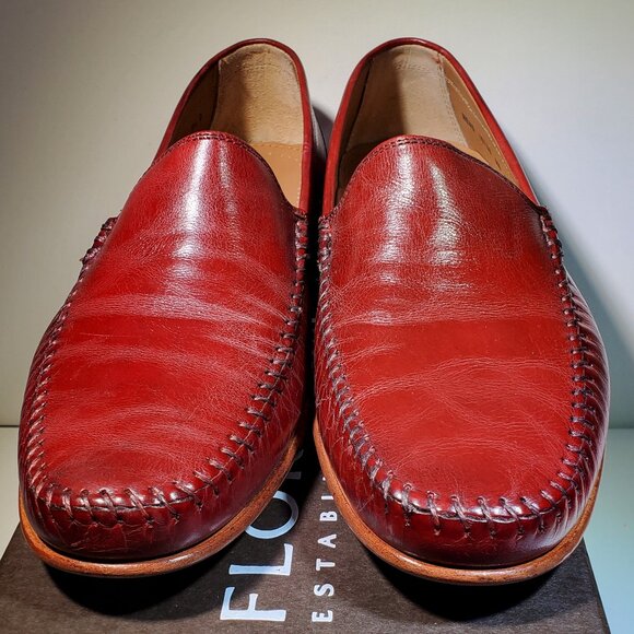 VINTAGE MENS FLORSHEIM BELLAMY LOAFERS...MADE IN ITALY...NEW IN ORIGINAL BOX main image 6